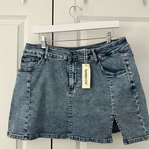 Luvamia Denim Mini Skort